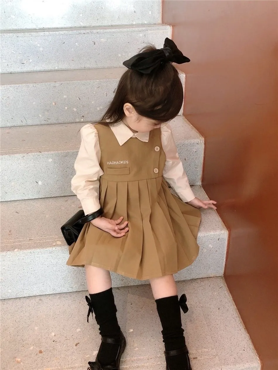 Girls Dress Long Sleeve Autumn Skirt   Campus Style... 