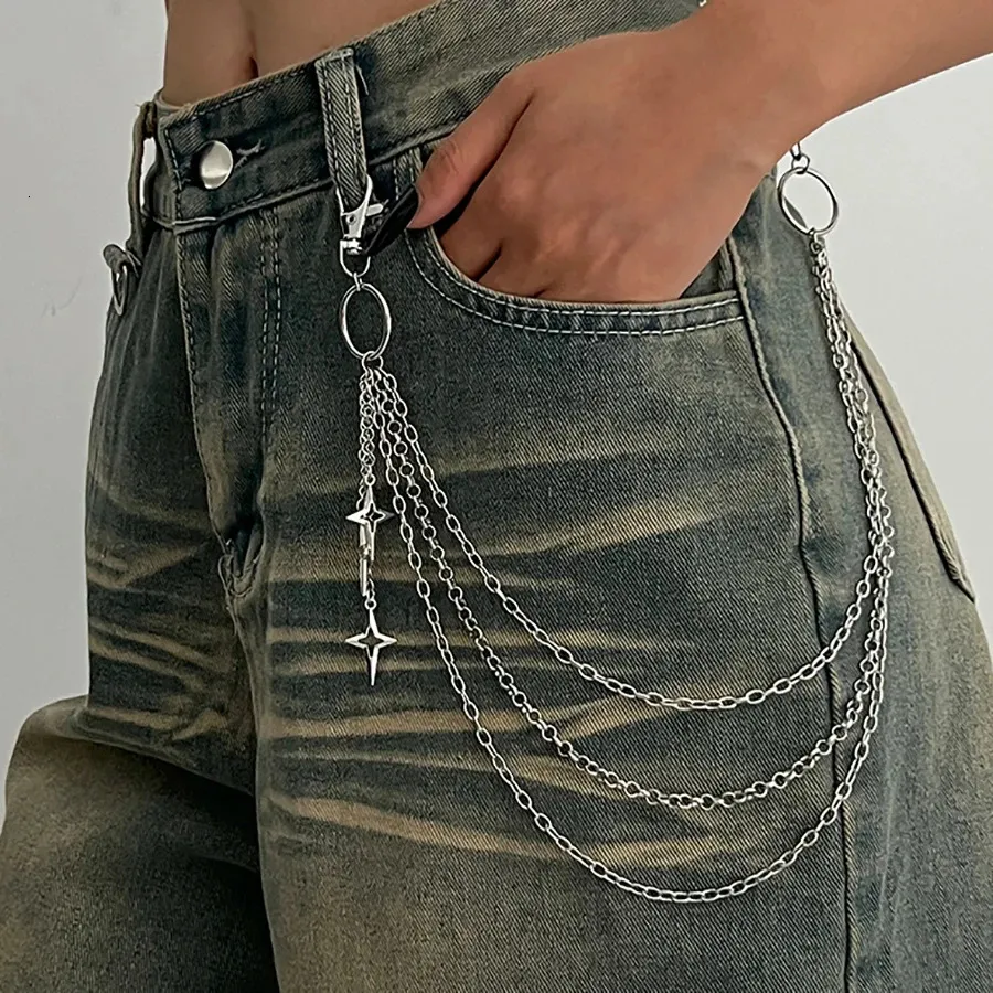 Multilayer Metal Chain Belt with Lobster Clasp New Chain belt with new link Denim - Jeans For Women | Maje main image 4