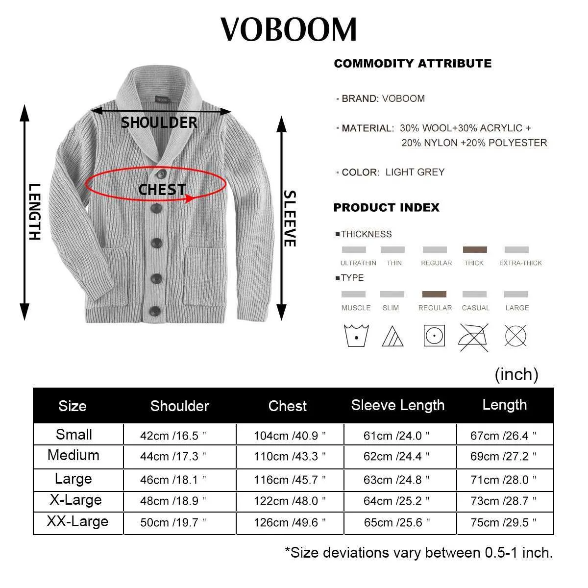 VOBOOM Samll Size S M Mens Shawl Collar Cardigan... From Katcho1 