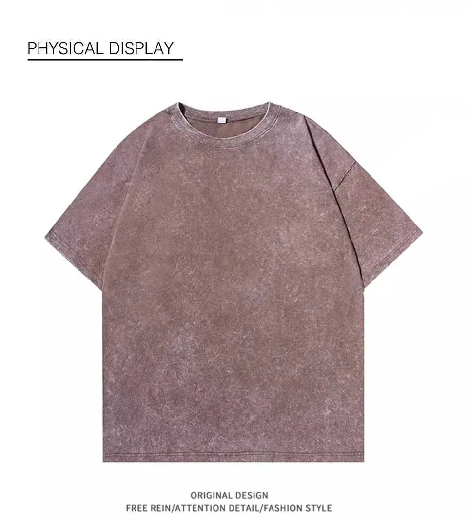 2025 Strtwear Washed Vintage TShirts Hip Hop Retro From