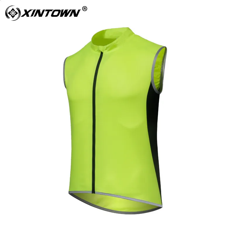 BHJKL Gilet de sécurité Homme Vélo Fluorescent À Cyclisme pour Hommes Haute Réflexion Veste De