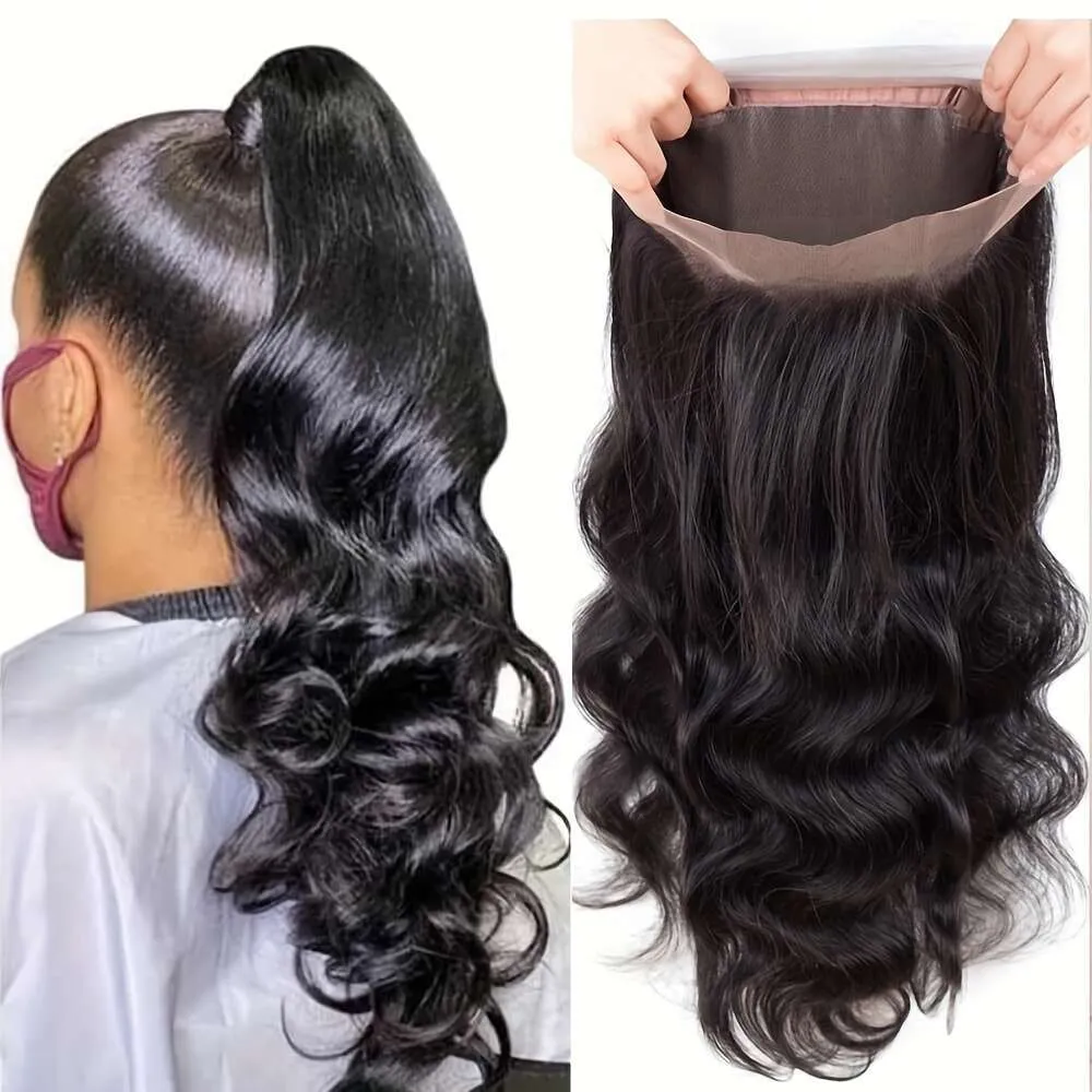 Front Pre Plucked 250% Density 100% Human 360 Full HD Lace Frontal Body ...