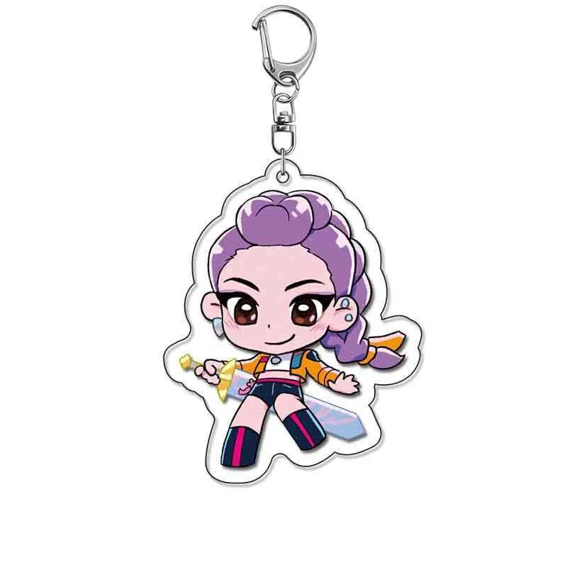 Porte-clés Pendentif Acrylique Kpop Demon Hunters - Design Anime, Pour Sac à Dos, Clés Ou Voiture