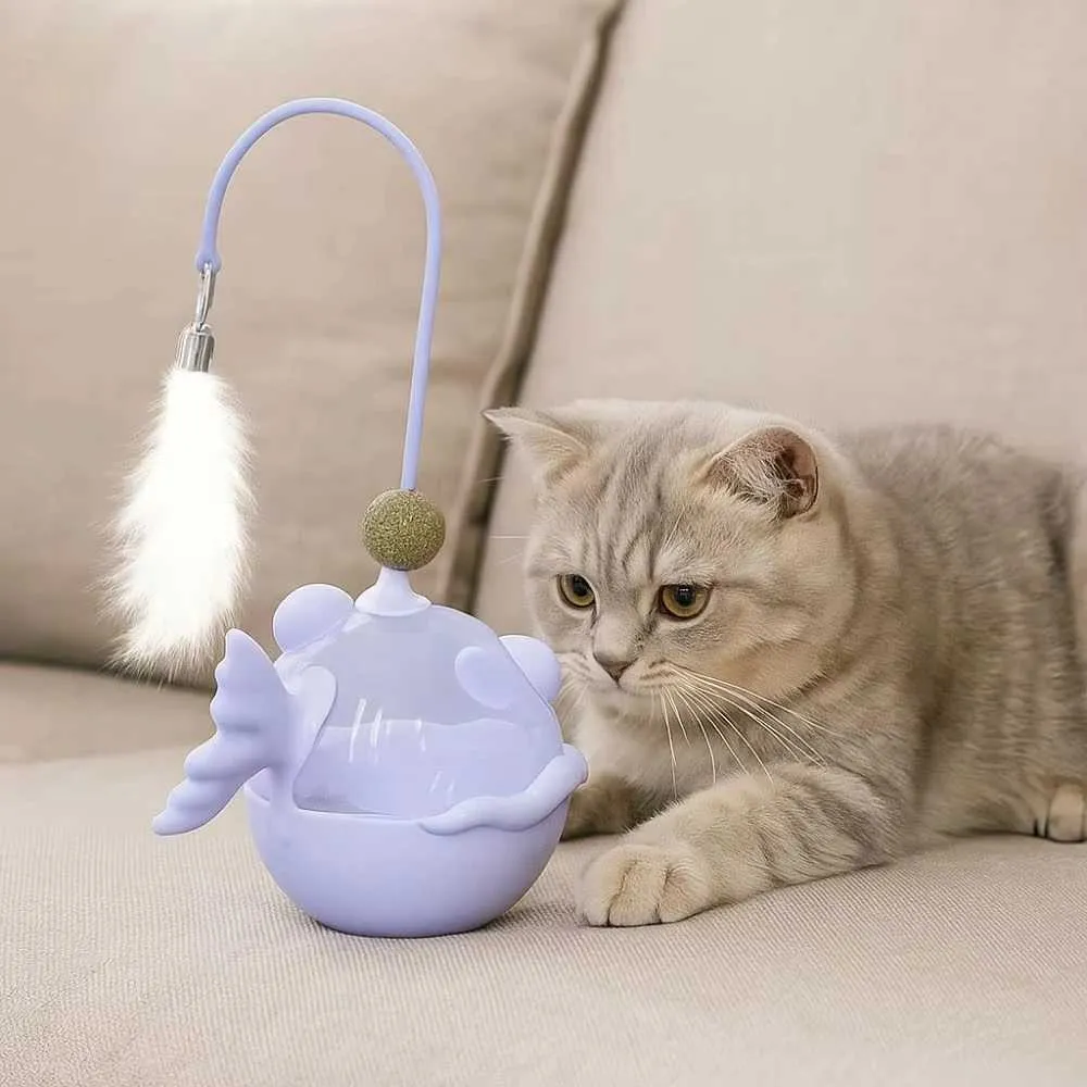 Pet Rolling Toy Ankang Fish Teasing Stick Self Entertainment Relaxation Interaction Leaking Cat Shaking Out Food Mint_voghion.com