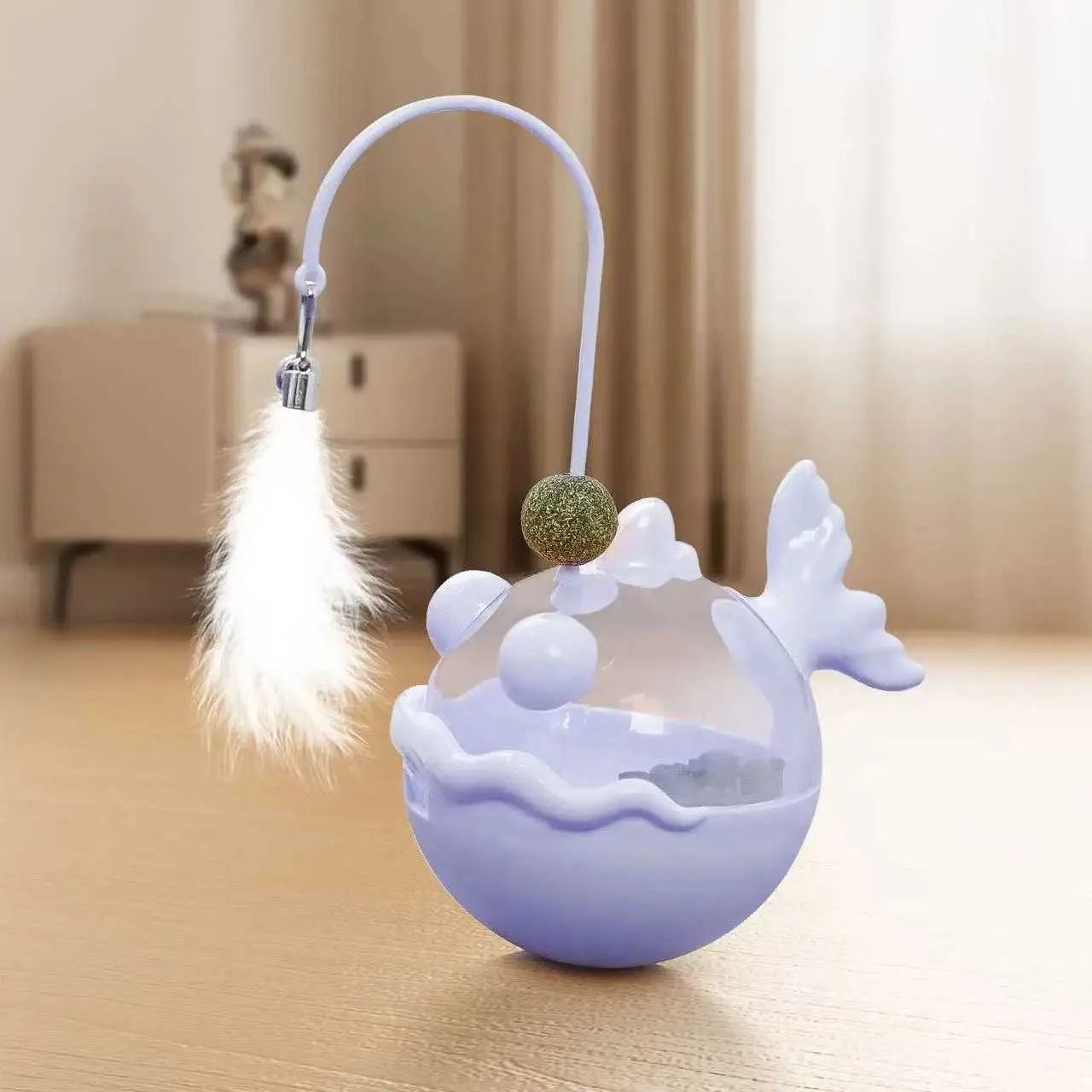 Pet Rolling Toy Ankang Fish Teasing Stick Self Entertainment Relaxation Interaction Leaking Cat Shaking Out Food Mint_voghion.com