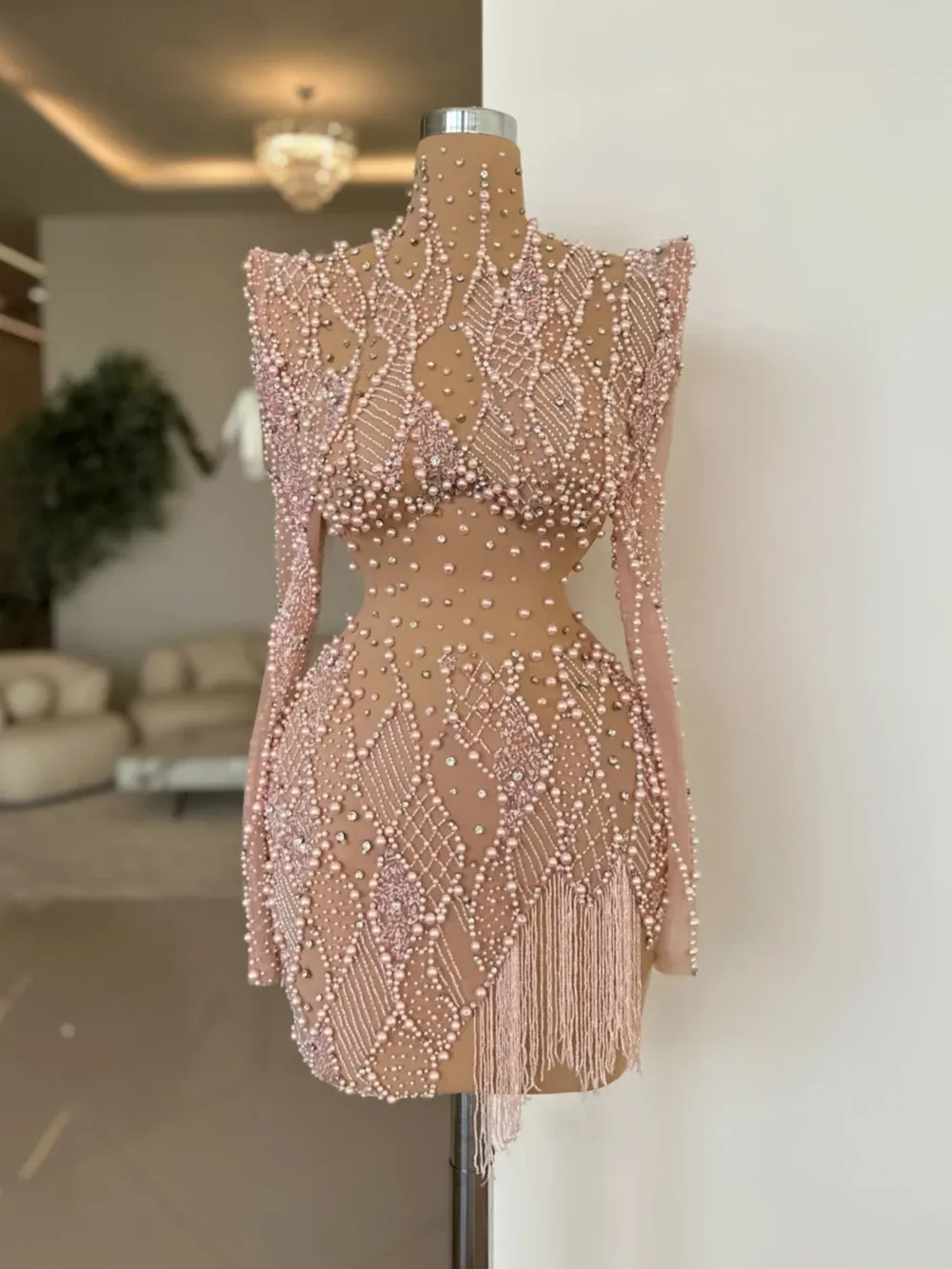 dazzling party dresses Khaleesi Dazzling V Neck Velvet Sequin Long Prom Dress with Slit, Orange