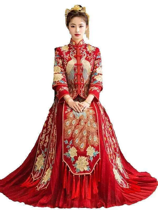 Abbigliamento Etnico Abito Da Sposa Tradizionale Cinese Abiti In