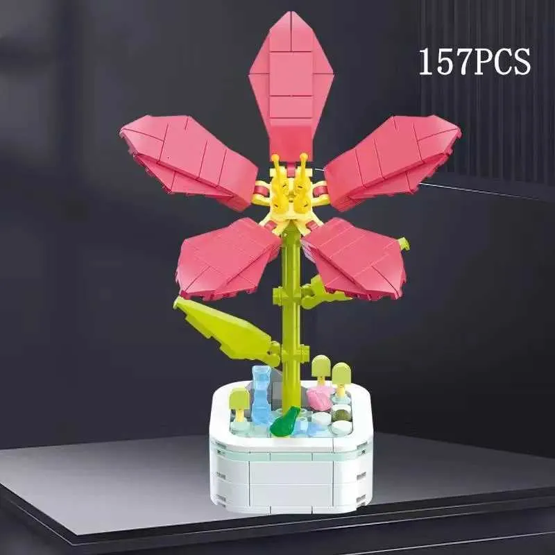 Rose Flower Building Block Eternal Bouquet Prickly Pear Model Plant ...