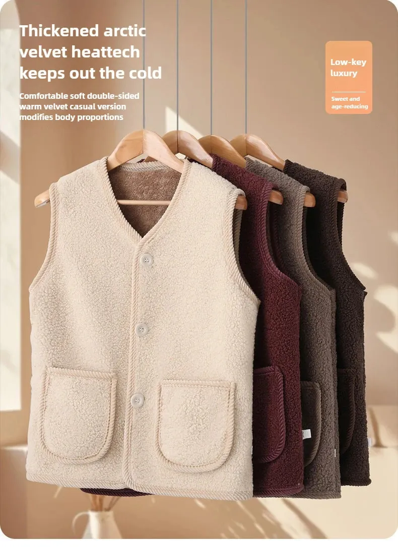 Fleece Vest For Women, Winter Warm Lamb Wool Vest | DHgate
