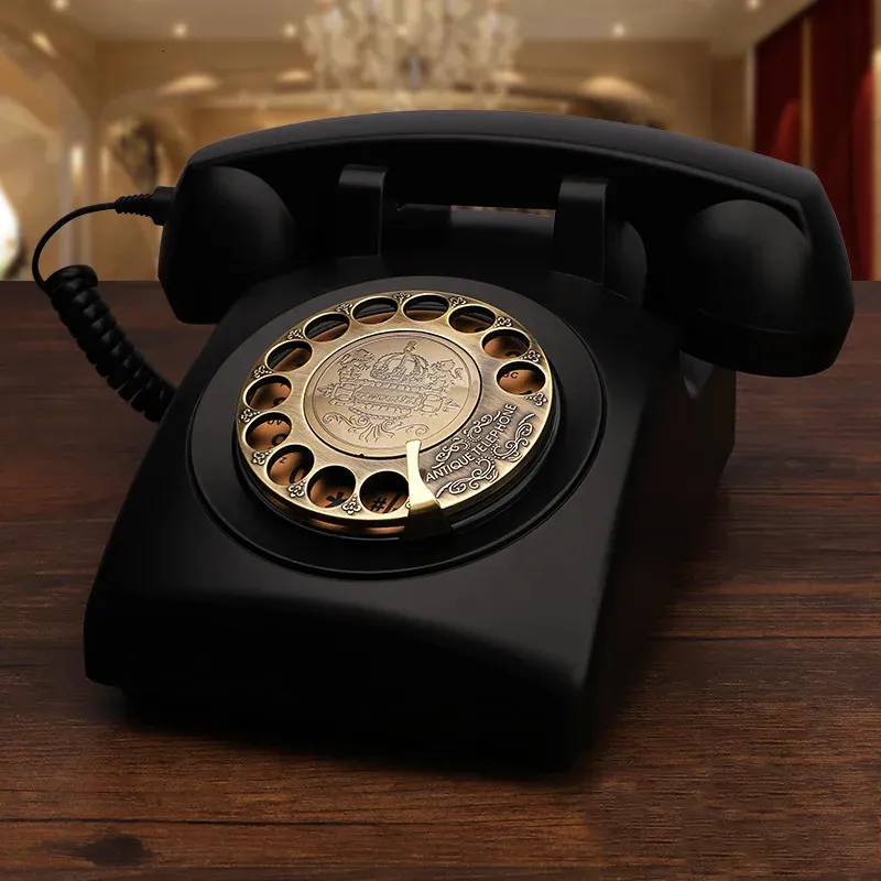 Telefono Fisso Vintage In Stile Retrò Con Pulsantiera Grande – Telefono Antico Funzionante Per Casa E Ufficio – Decorativo E Pratico