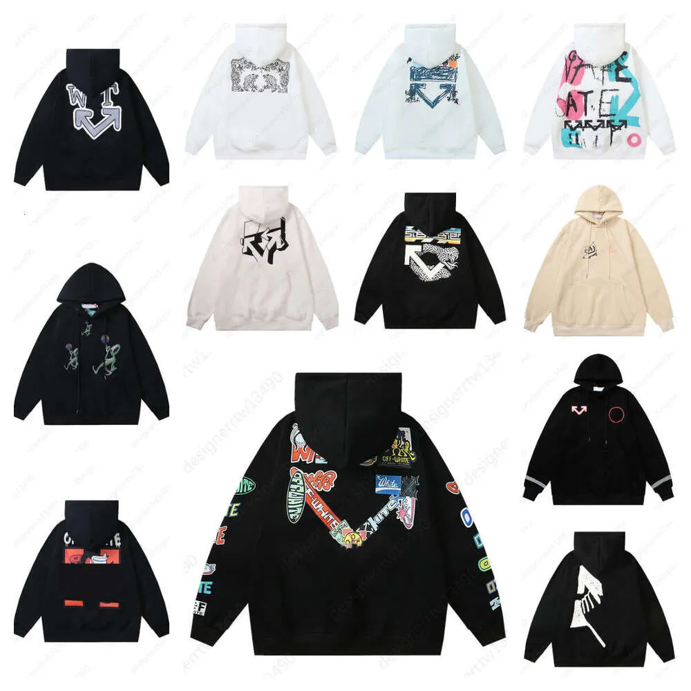Designer Rapper Hoodies Designer Hoodies For Men: Off White Arrow Pattern Print Streetwear Hip ...
