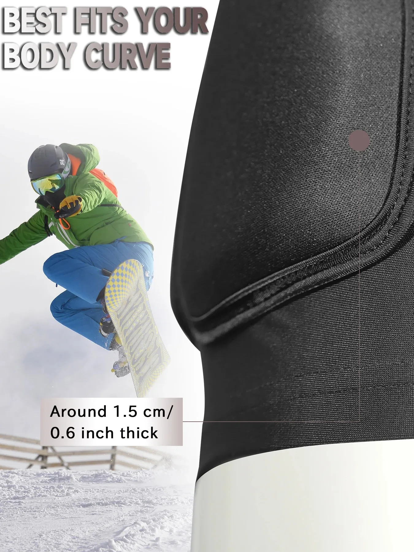 Short Sport Extrême Short De Protection Rembourré Skating Spirit Pour Patinage, Skateboard, Ski - Hanches, Coccyx, Fesses Protege Fesse Snowboard