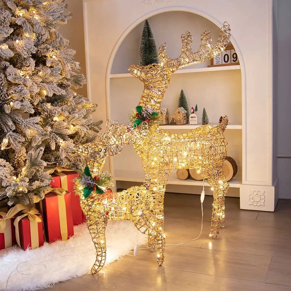 Christmas Iron Deer Ornaments Golden Reindeer... From Uk_leicester, $7. ...