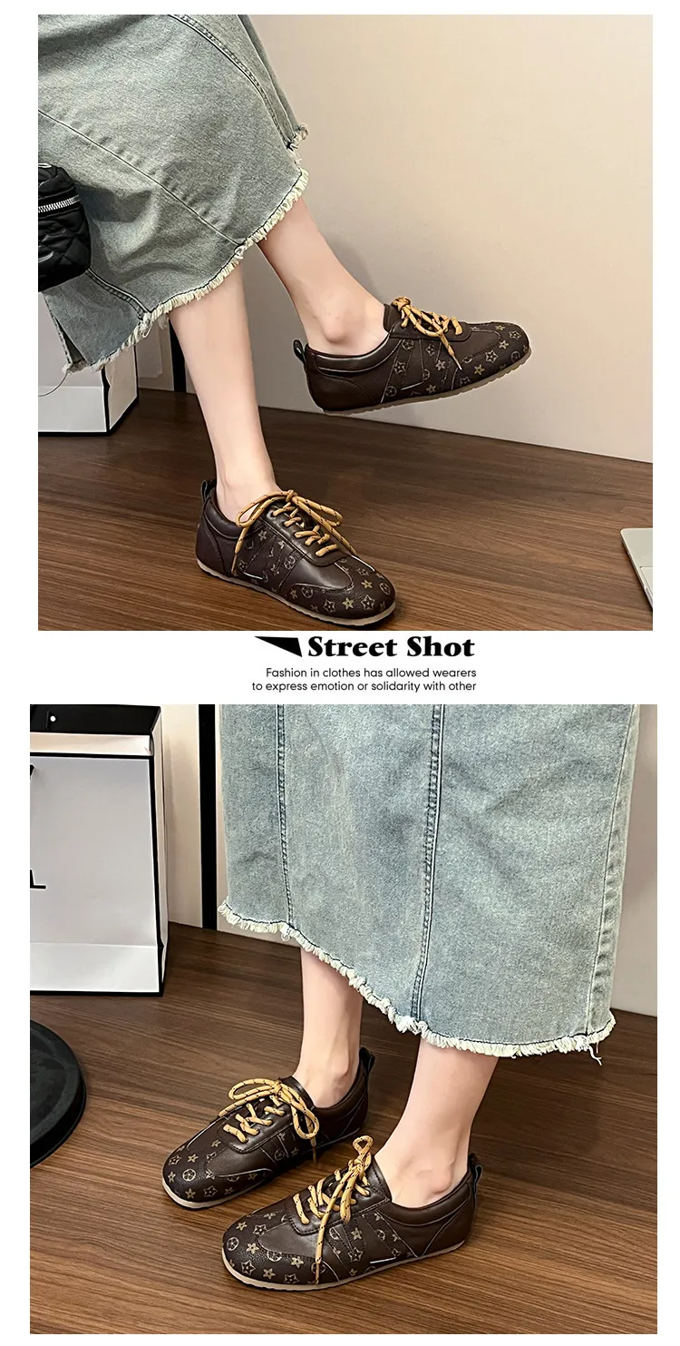 Retro Damen Sneaker Aus Leder Für Sport Freizeit Und Alltag_voghion.com