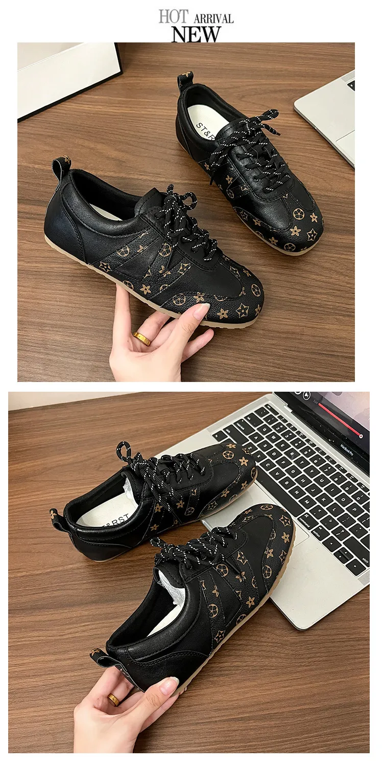 Retro Damen Sneaker Aus Leder Für Sport Freizeit Und Alltag_voghion.com