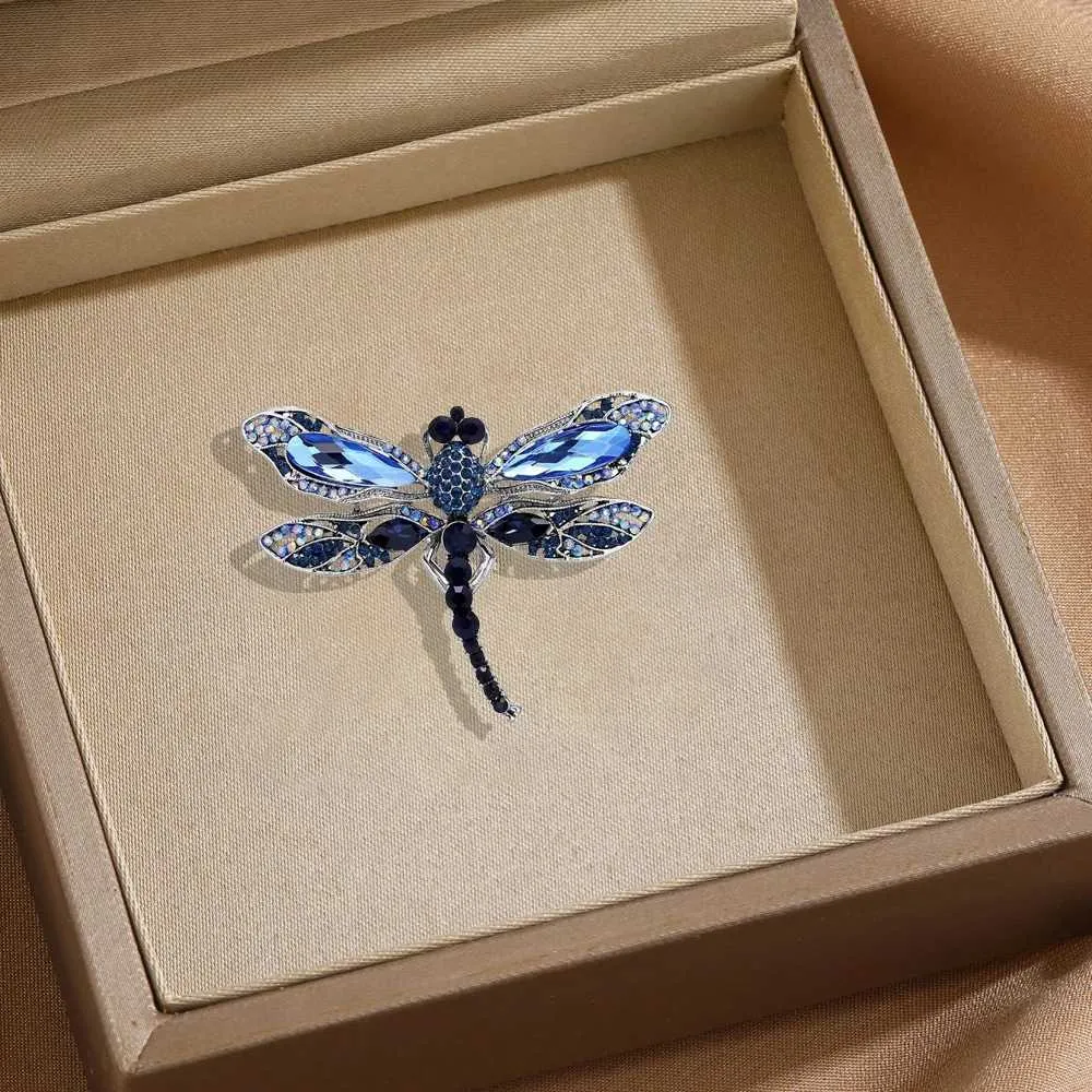Diamond Dragonfly Brooch Universal Insect Alloy... From  display picture 3