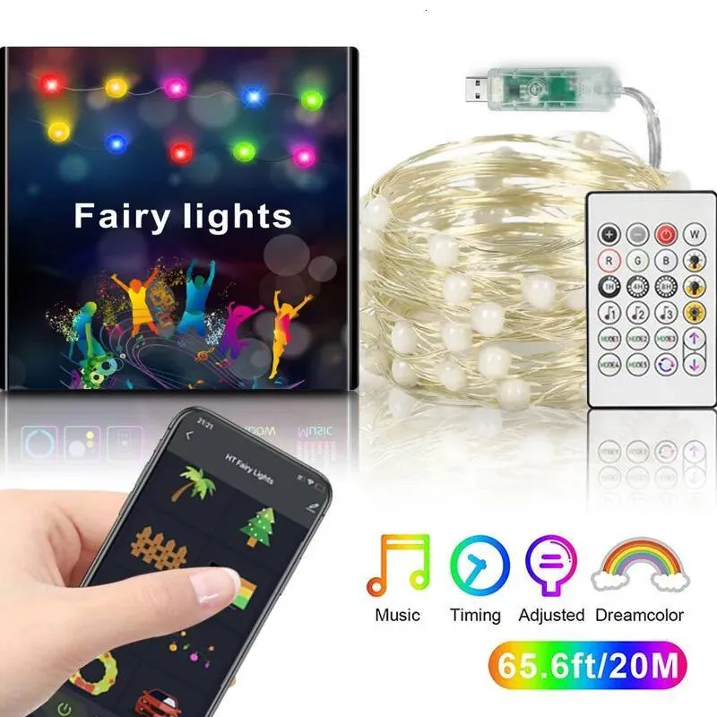 Christmas LED Fairy String Lights USB RGB Alexa Music Sync APP Smart ...