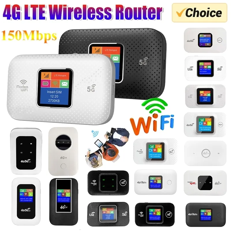 4G5G Mobile WiFi Router 150Mbps 4G LTE Wireless Hotspot With SIM Card ...