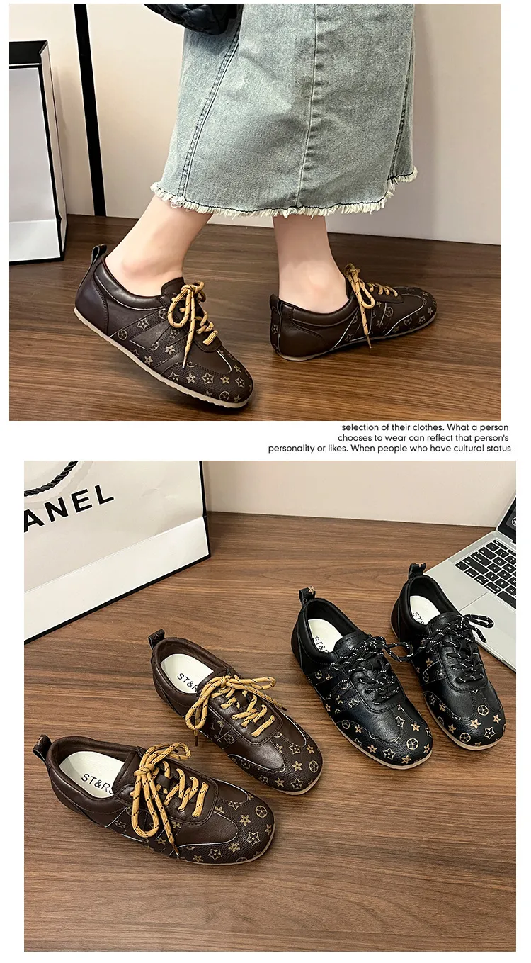 Retro Damen Sneaker Aus Leder Für Sport Freizeit Und Alltag_voghion.com