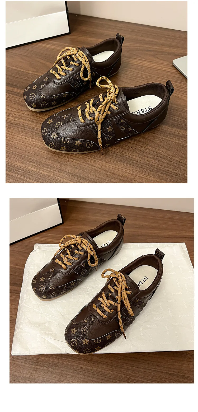 Retro Damen Sneaker Aus Leder Für Sport Freizeit Und Alltag_voghion.com