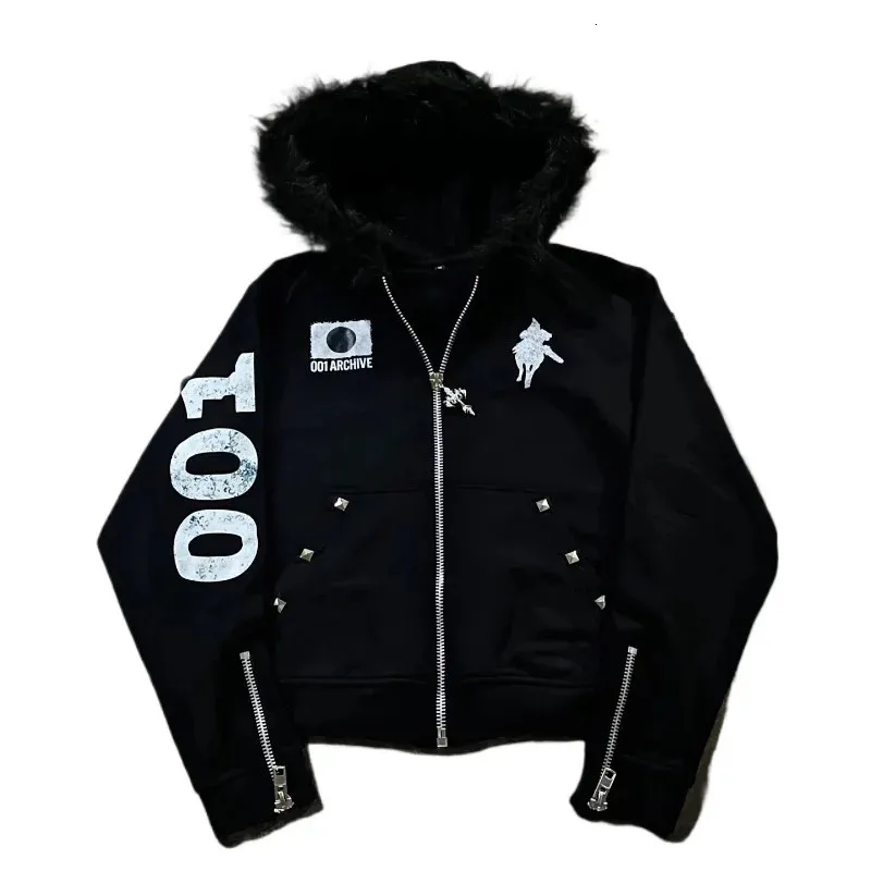 001 ARCHIVE Y2K Harajuku Streetwear Hooded Sweatshirt... From 
