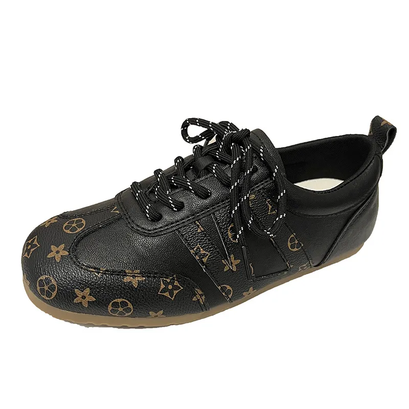 Designer Women's Soft Leather German Training Shoes Retro Commuter Flat For Women Athletic Casual Low Heel Comfortable_voghion.com
