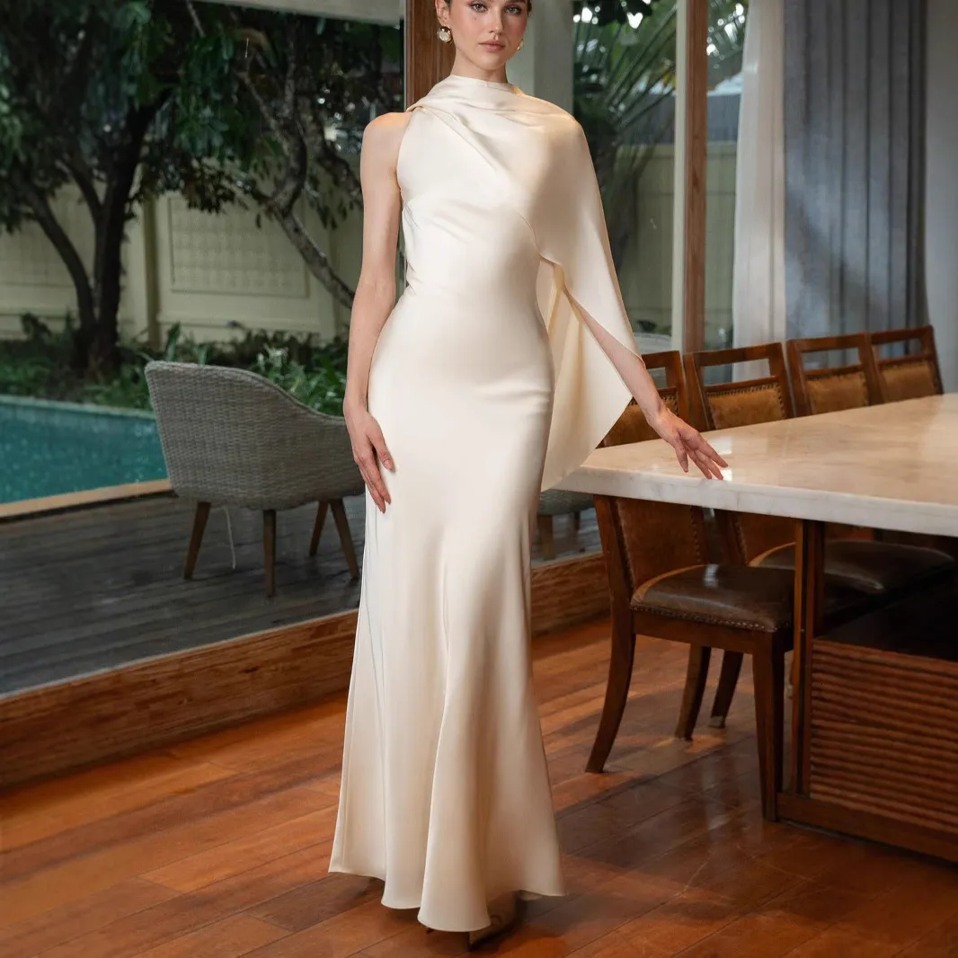 Elegant O-Neck Evening Gown: Premium Women's Long Sleeve Dress - Shop Now!  from Dhgate Basic & Casual Dresses - price 73.05