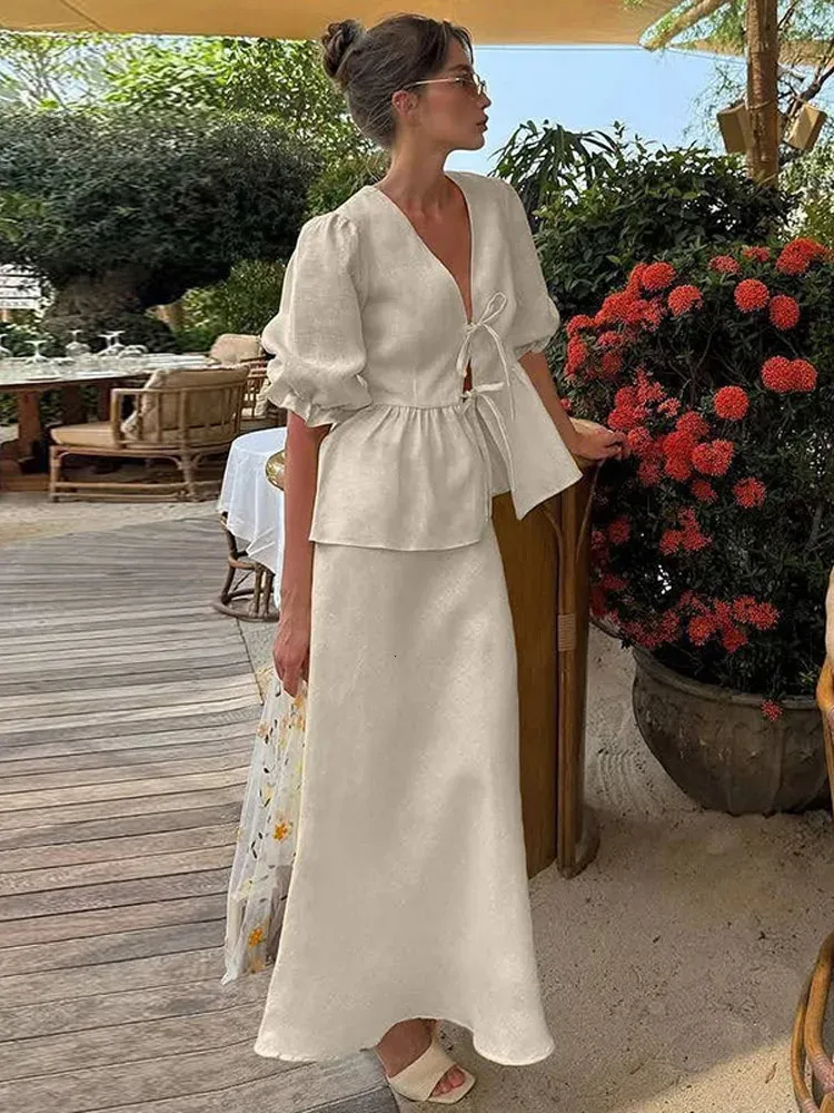 gonna lunga abito elegante due pezzi