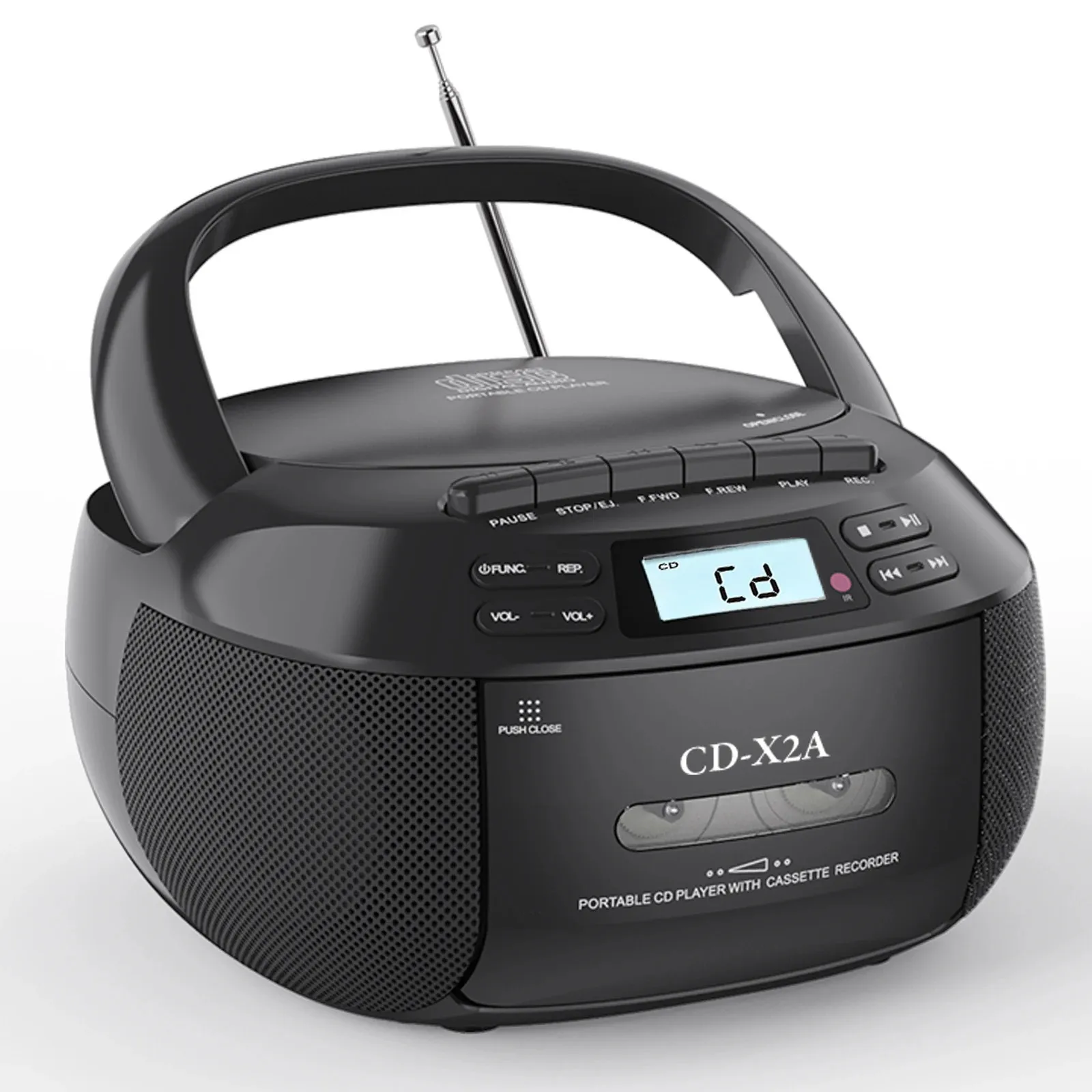 カセットプレーヤーとレコーダー付きポータブル CD ラジカセ CD ラジオ