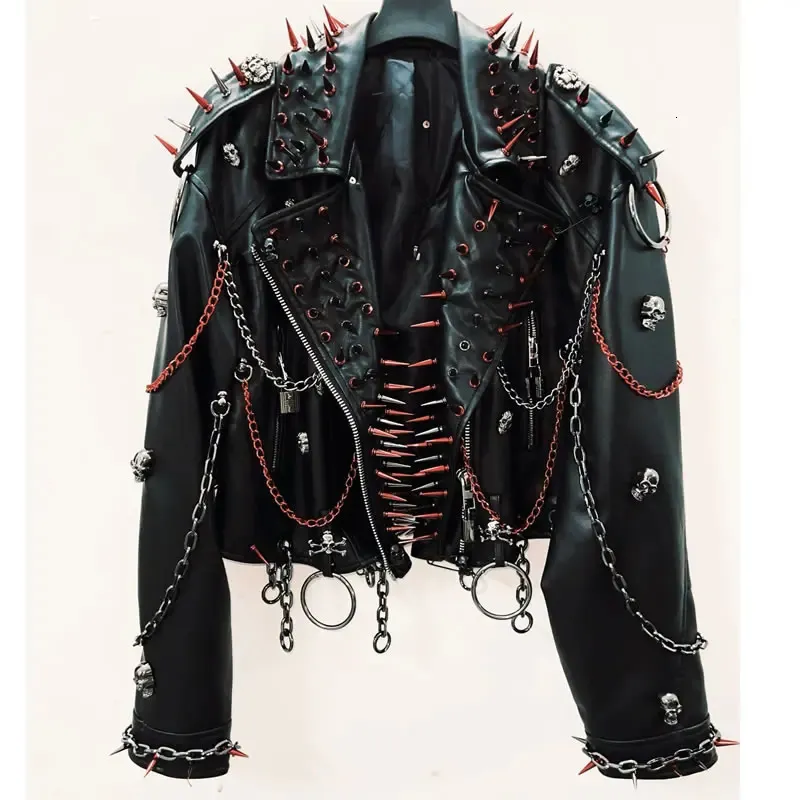 Vintage Leather Jacket Gothic Punk From Dou02, $92.02 | DHgate.Com