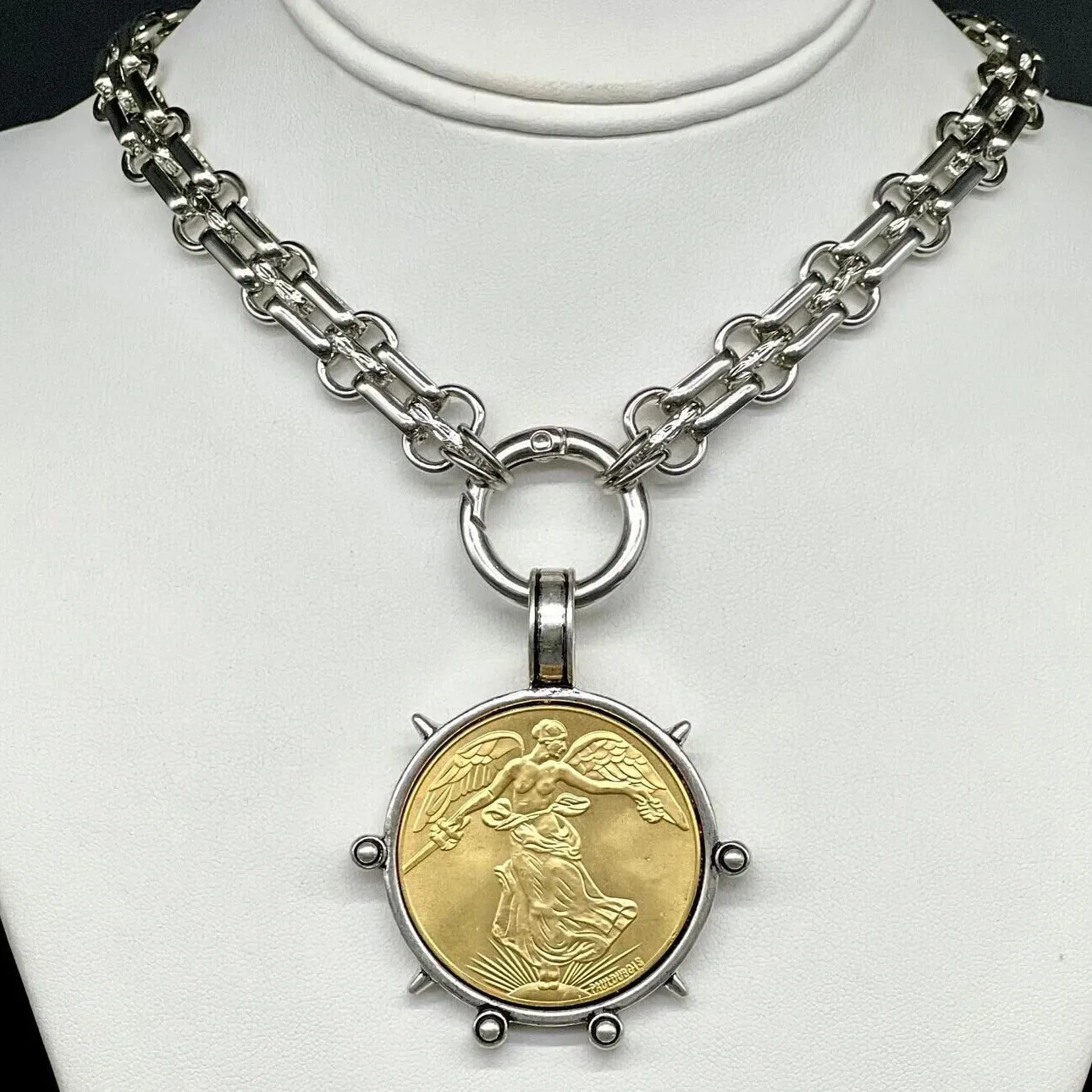 Punk Goldplate Thick Chain Hyperbole Gothic Cuban Chunky Necklace Women ...