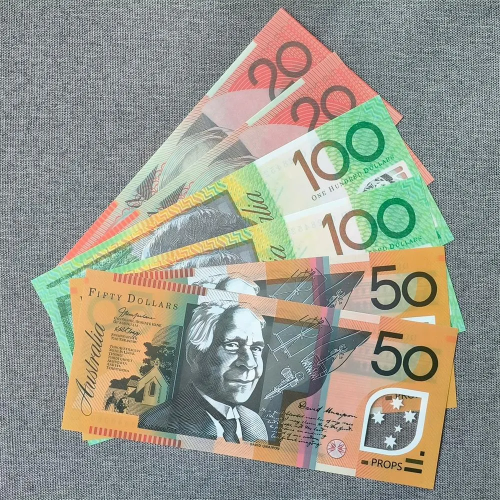 ✓ DHgate에서 확인하는 인기 플라스틱 소품 돈 호주 달러 지폐 영화 소품, 촬영, 장난감 돈, 전체 인쇄용 50% 크기 가짜  20, 50, 100 AUD 지폐 78x33mm