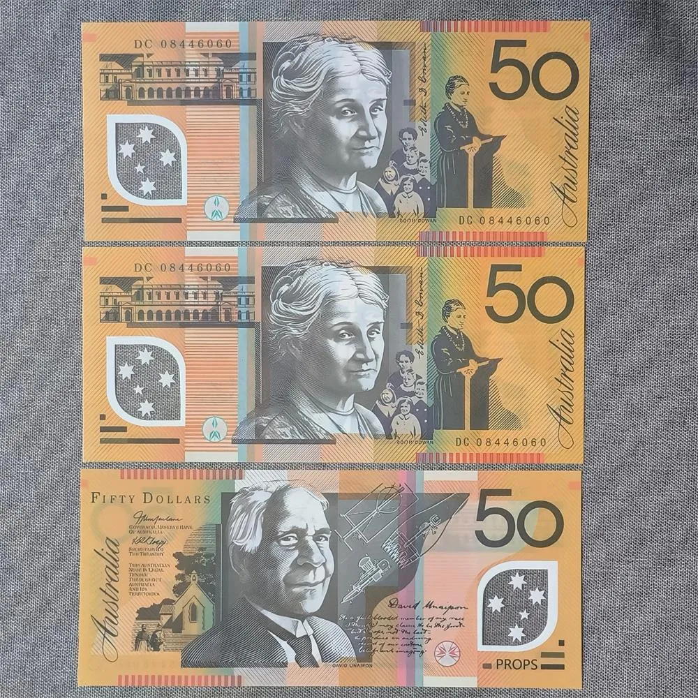 ✓ DHgate에서 확인하는 인기 플라스틱 소품 돈 호주 달러 지폐 영화 소품, 촬영, 장난감 돈, 전체 인쇄용 50% 크기 가짜  20, 50, 100 AUD 지폐 78x33mm
