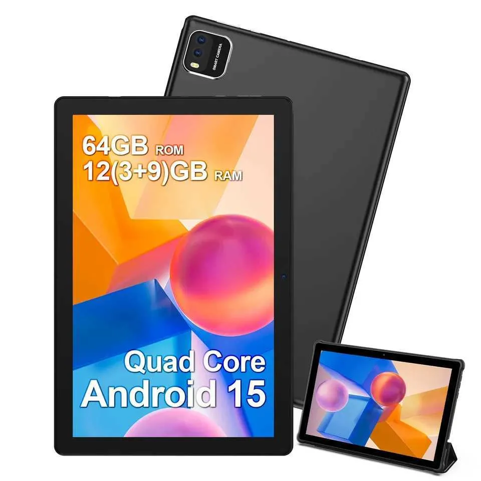 BAKEN Android 10-inch tablet 12GB RAM 64GB ROM quad-core AMD processor ...
