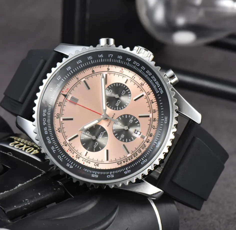 Mens Designer Quartz Chronograph Watch With High Quality Black 