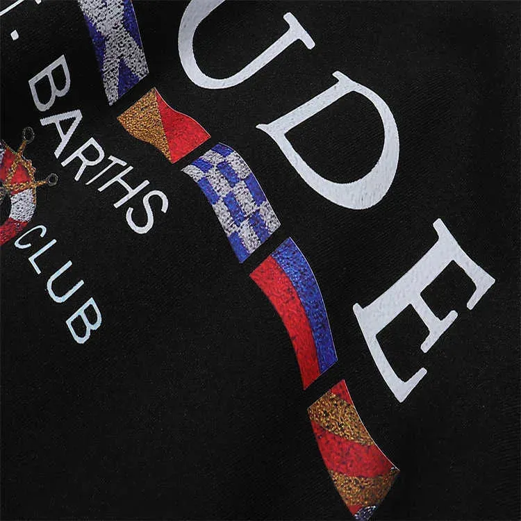 RHUDEHoodies Men's Hoodies Sweatshirts 24SS Autumn/Winter American Fashion Brand RHUDE High Definition Printed Hip Hop Unisex Casual Hooded Plush Sweater