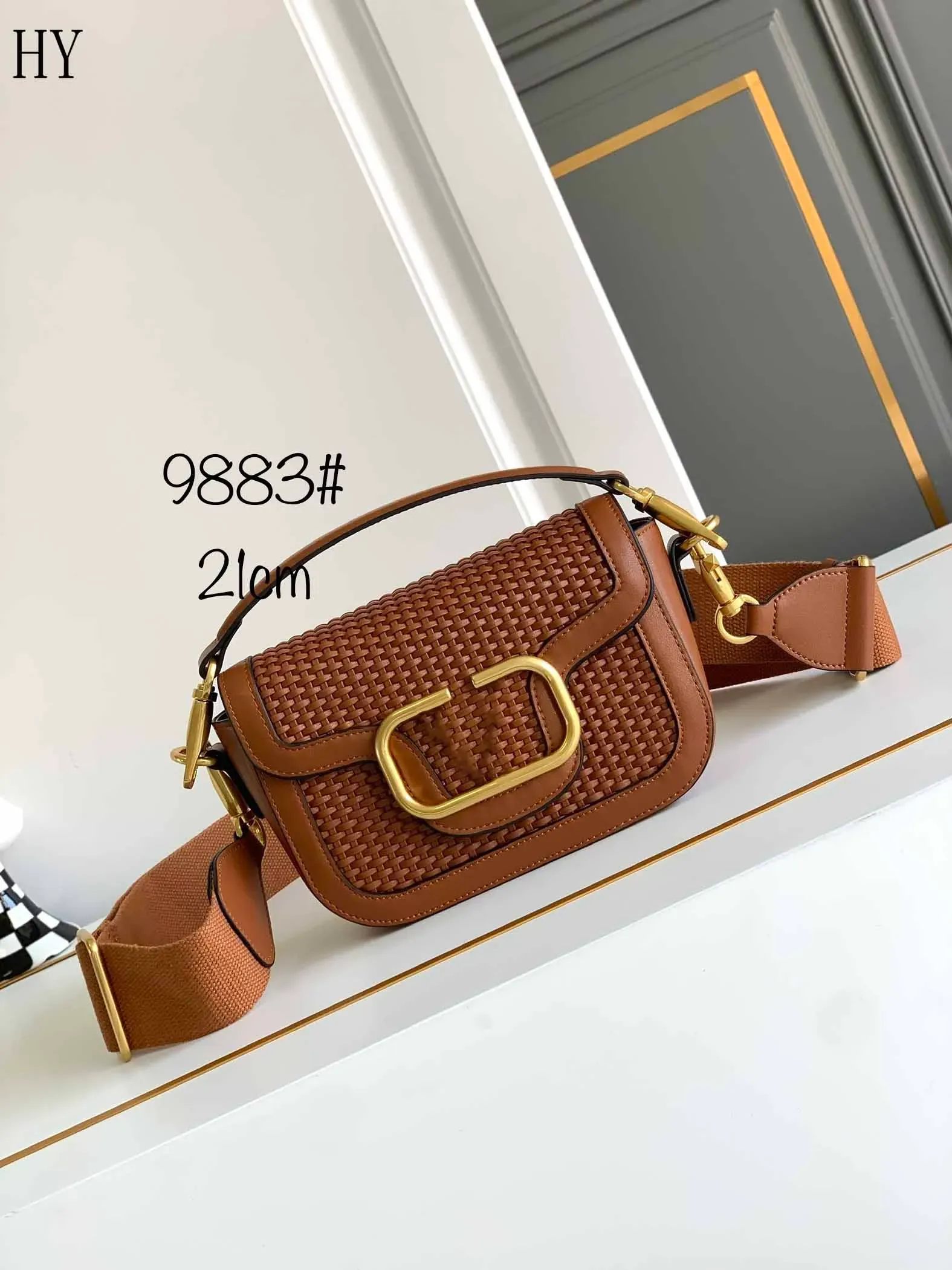 Designer Luxury 9883 Small Loco Leather Embellished Crossbody Shoulder Bag Imitation crystal handbag