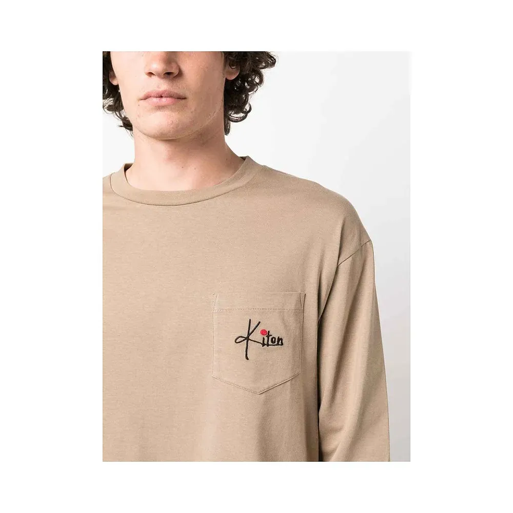 Mens Shirts Spring kiton Pure Cotton Long Sleeve Khaki T-shirts