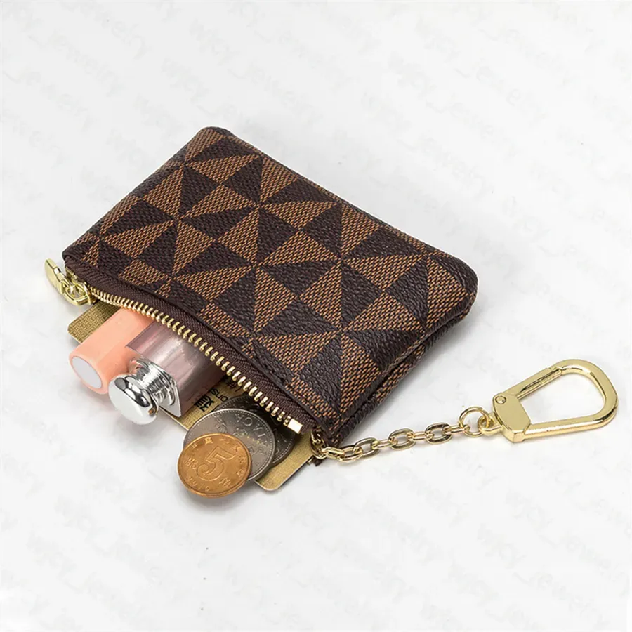 Designer Keychains Bag Portable Car Key Case Coin Purse Card Accessories Flowers Plaid Letters for Man Woman Cartoon Animals 10 Colors