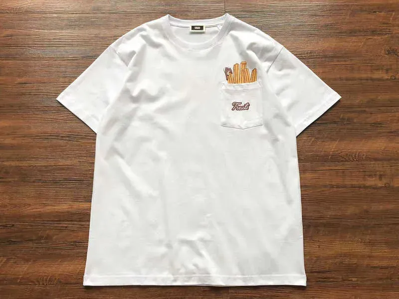 Men's T-Shirts Good Quality Kith TREATS French Fries Pocket Fashion T-shirt Men Kith Tokyo Limited Women T Shirt Vintage Tee