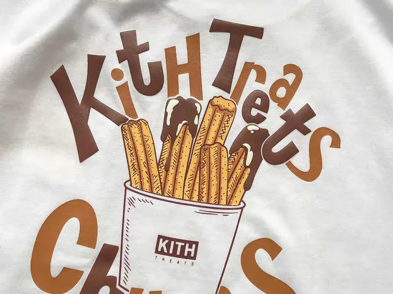 Men's T-Shirts Good Quality Kith TREATS French Fries Pocket Fashion T-shirt Men Kith Tokyo Limited Women T Shirt Vintage Tee