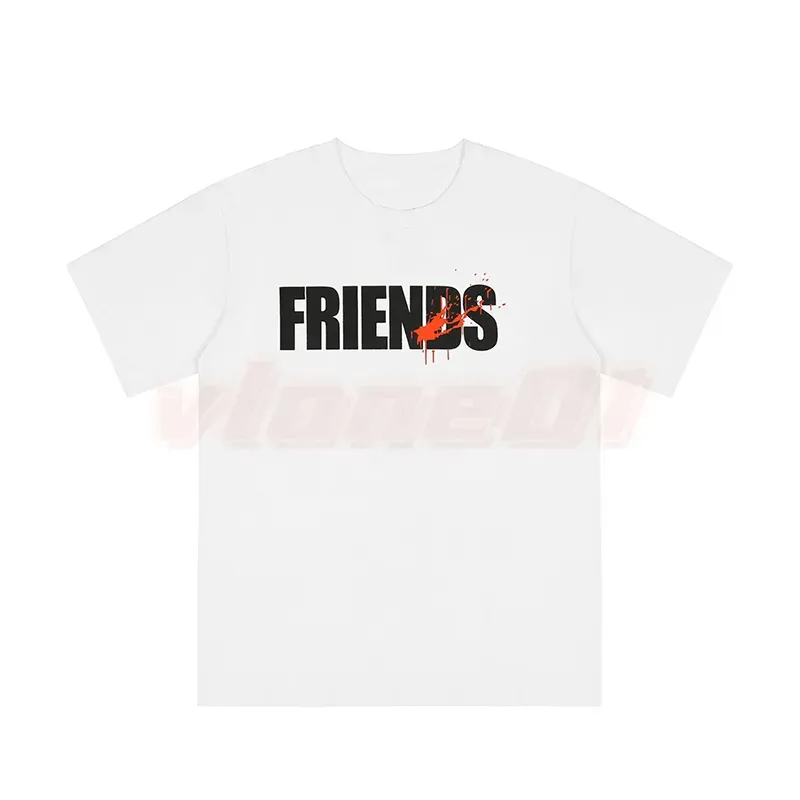 Mens T-shirts Fashion friends t shirt men women hip hop orange short sleeves mens designer tees size s-xl