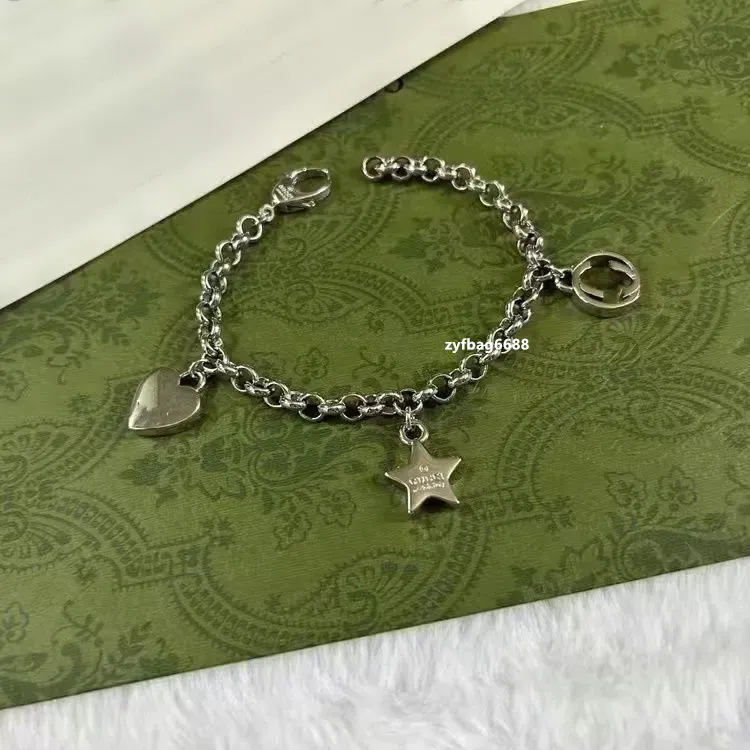925 Sterling Silver Bracelet Two G Luxury Designer Bracelet Designer Jewelry Beads Black Green Enamel Pig Nose Chain Bracelet Valentine's Day Gift for Men and Women