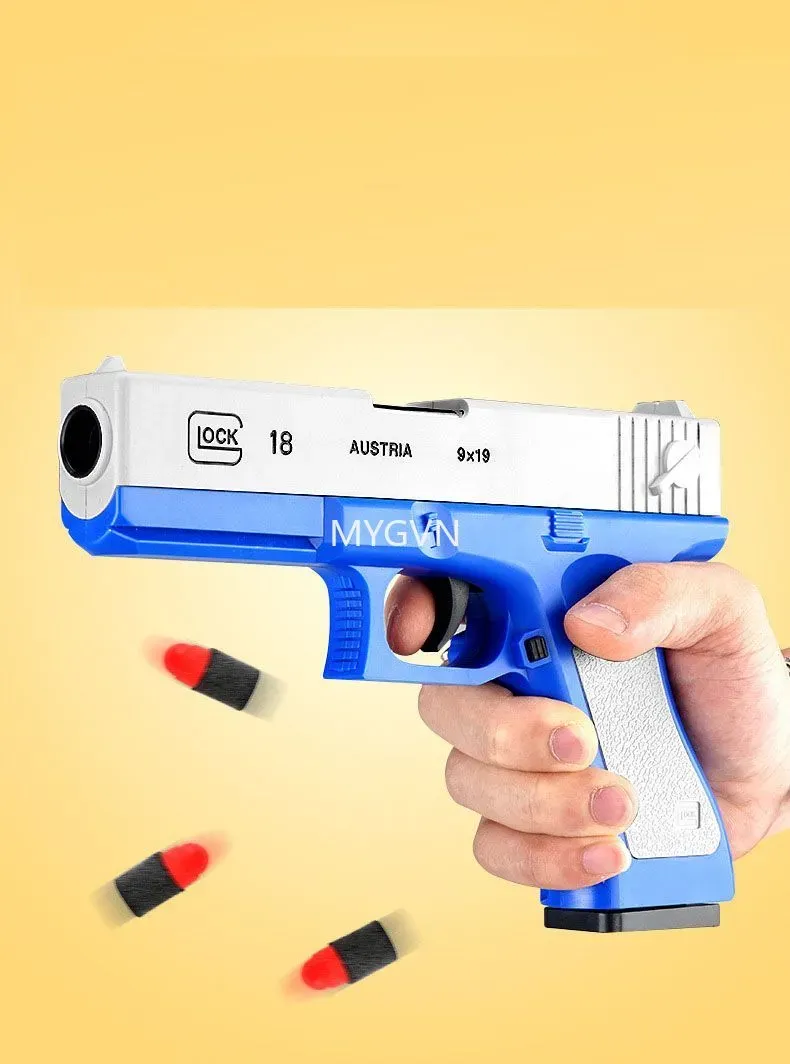 2024 M1911 Eva Soft Bullet Foam Dart Gun Toy Pink Blaster With Silencer ...