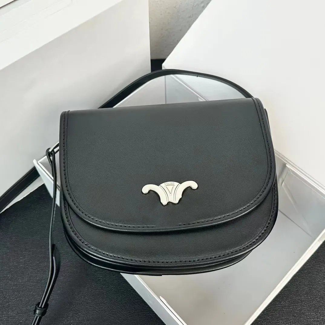 Designer Bag Hot selling Saddle Bag Women`s Crossbody Bag High end Fashion Cowhide Material Button Opening and Closing Types Available