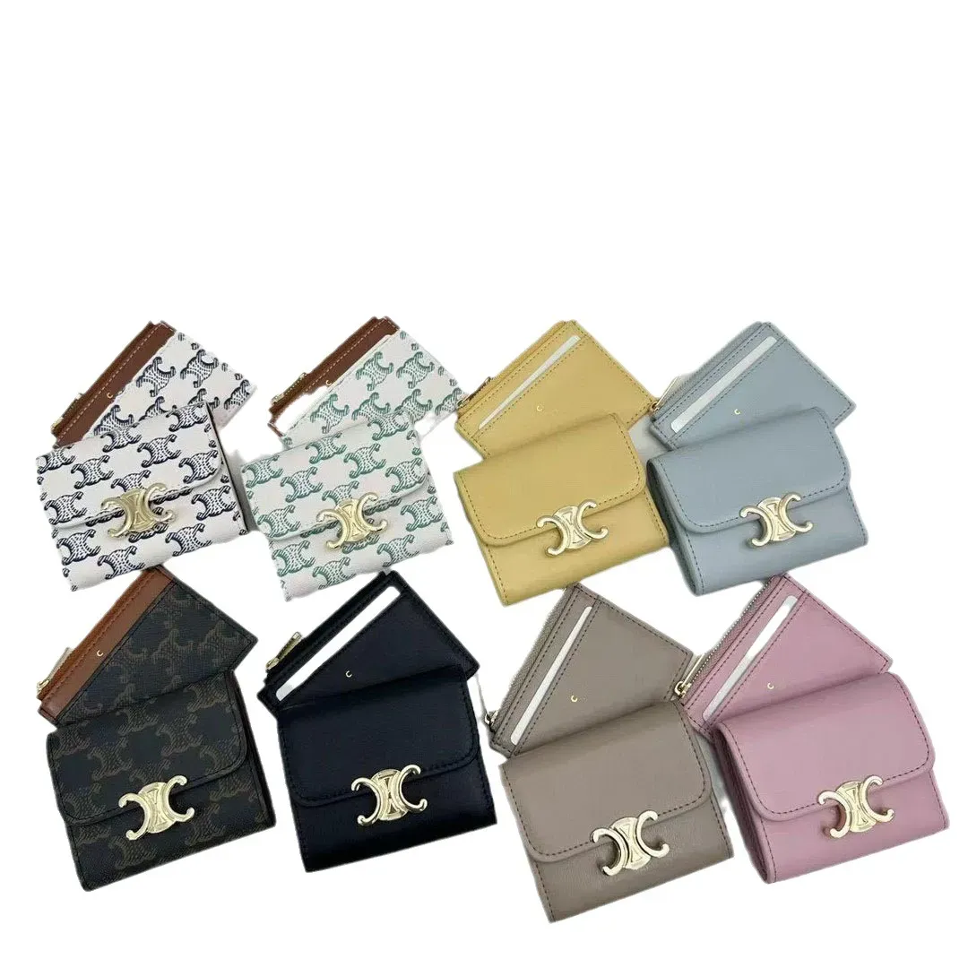 Triple Fold Purse Women Detachable 2-in-1 Card Bag Classic Presold Zipper Coin Purse