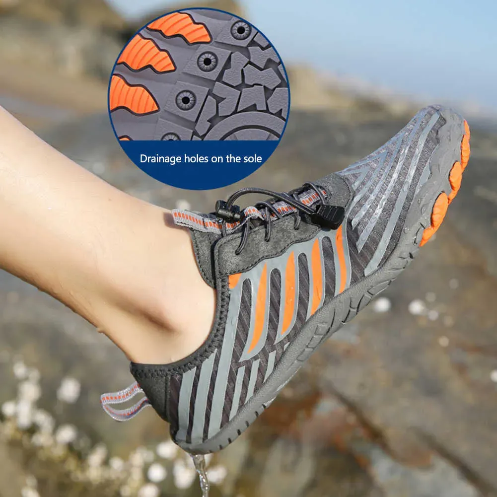 Hiking Footwear 2022 New Beach Water Shoes for Women Men Barefoot Beach Shoes Unisex Swimming Quick Dry Breathable Sport Sneakers Footwear HKD230706