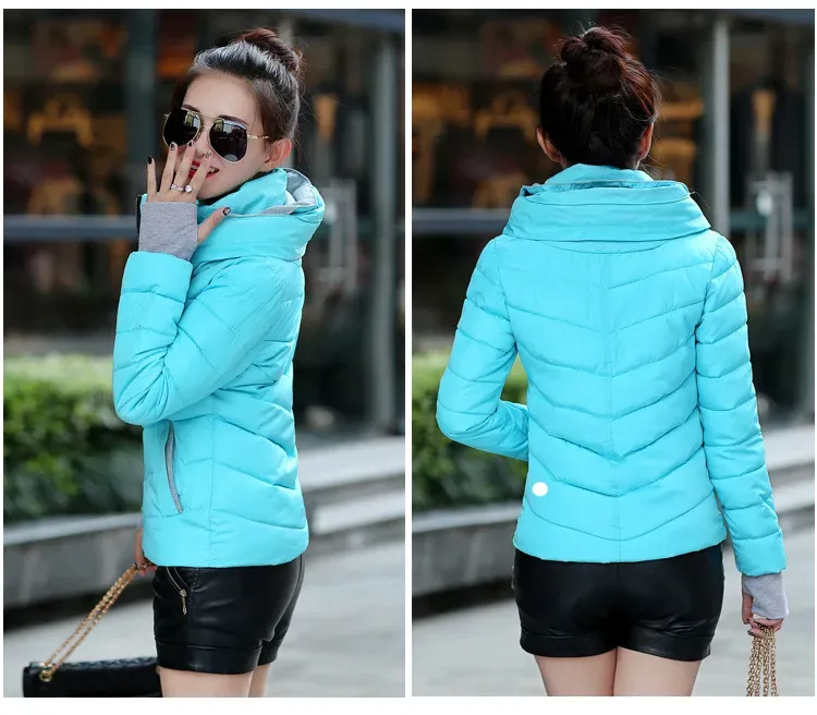 LL Women Yoga Short Down Jacket Outfit Solid Color Puffer Coat Sports Winter Padded Parka ll008