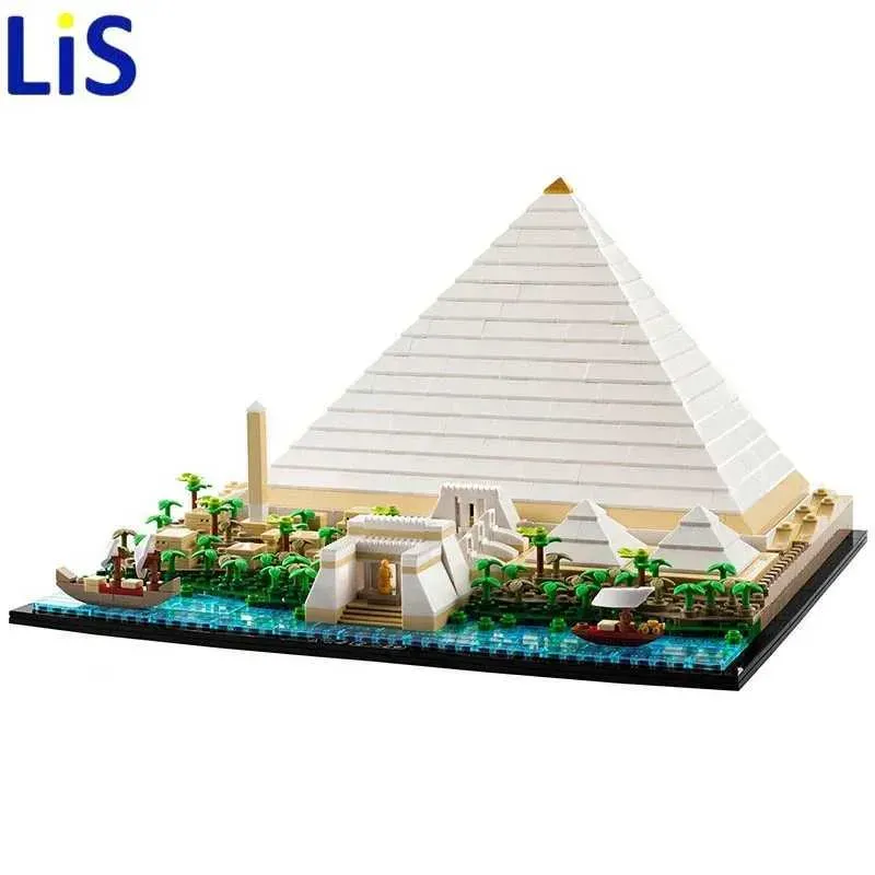 Bloques La Gran Pirámide De Giza Modelo Ciudad Arquitectura Vista De La ...