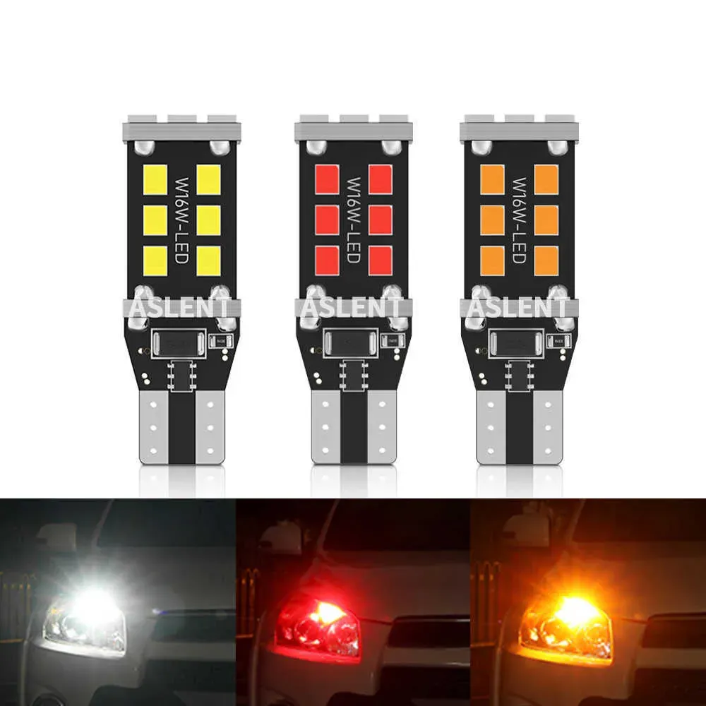 New T15 W16W 912 921 Super Bright LED Car Tail Brake Bulbs Turn Signals Canbus Auto Bcakup Reverse Lamp Daytime Running Light